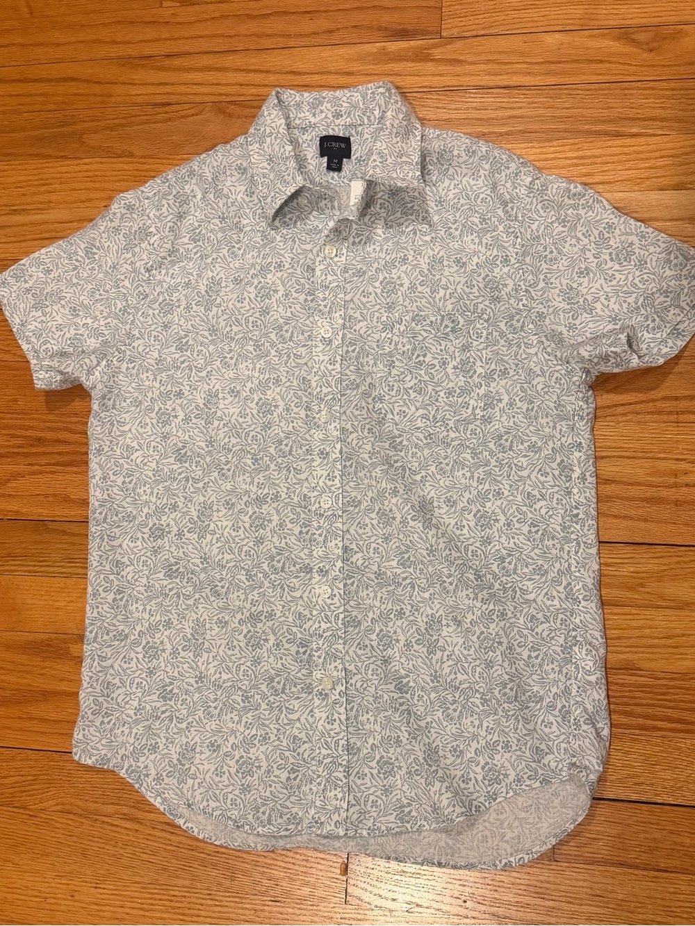 Men’s J.Crew short sleeve button down shirt floral print NWT medium